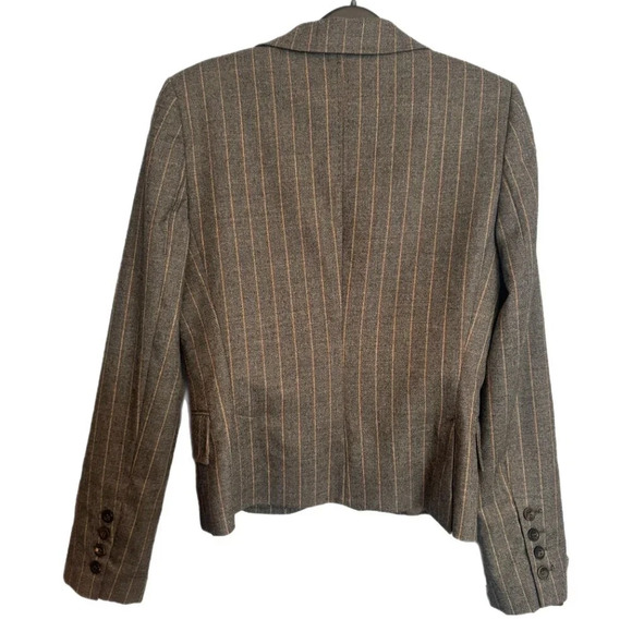 Flavio Castellani Pinstripe Wool Blazer Women's Size US 8  IT 44 Academia Preppy - Picture 2 of 16